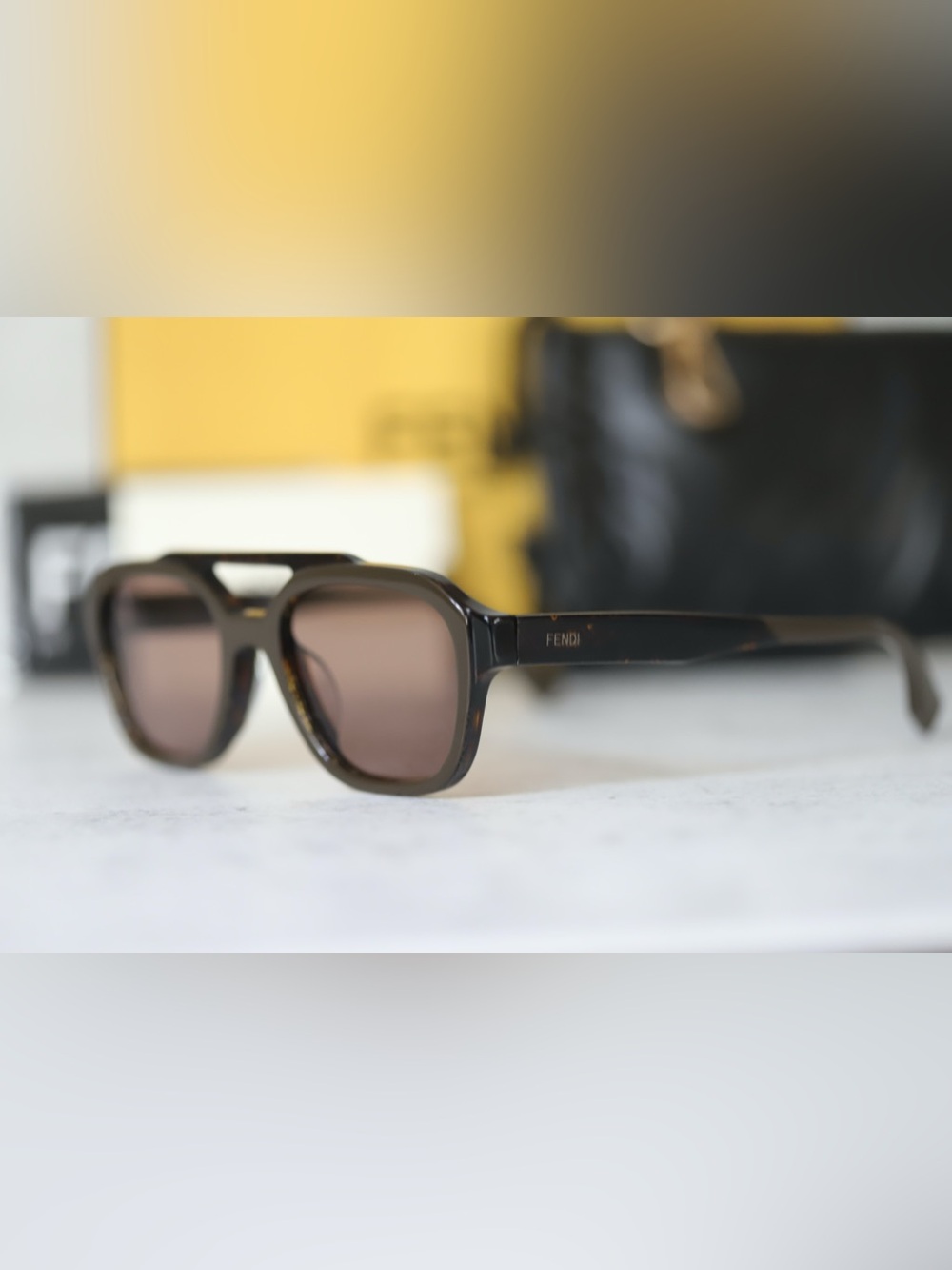 Fendi Men’s Brown Sunglasses (NWT)